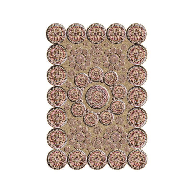 Stylish Woven Carpet (4 x 6 Feet), 100% Polyester, 0.3 in Pile Height | Antibacterial, Non-Slip PVC Dot Underside | Machine Washable, 3D Digital Printed Design | Perfect for Living Room, Bedroom & Office Decor