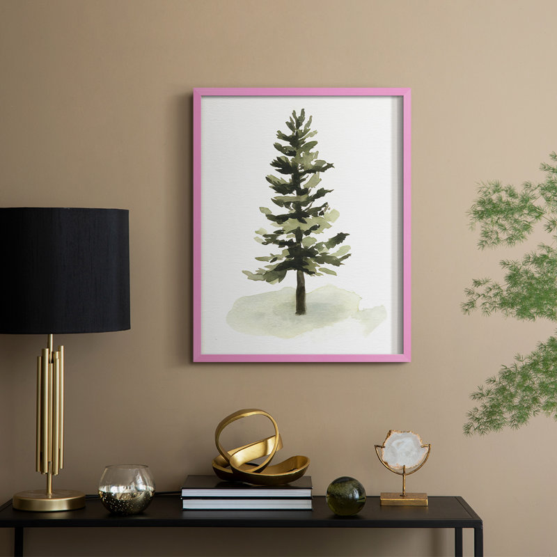 «Watercolor Pine II», H 30 po x l 24 po, Rose