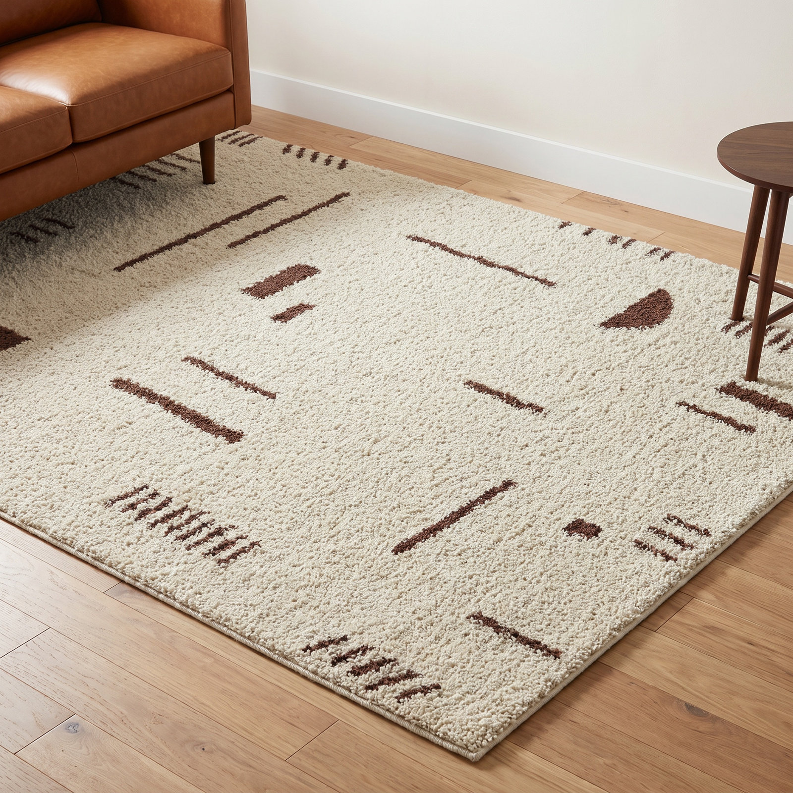 Morin Abstract Shag Rug, Rectangle 8'9" x 12'