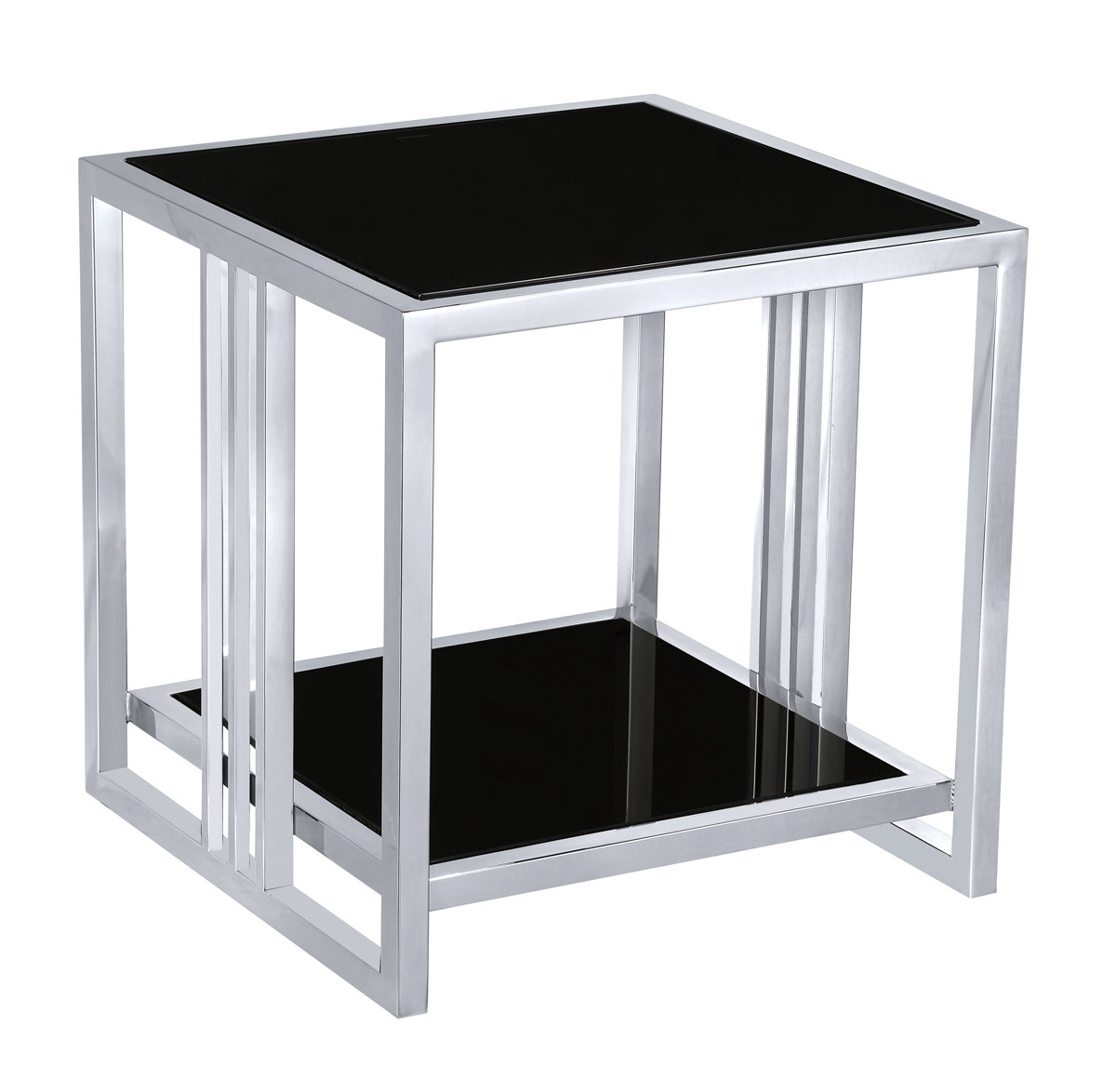 Orren Ellis Anelija Glass Top Frame End Table Set Wayfair