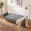 Canapé-lit ajustable en tissu molletonné gris 69 po, canapé multifonctionnel pour petits espaces de chambre à coucher-1936319426