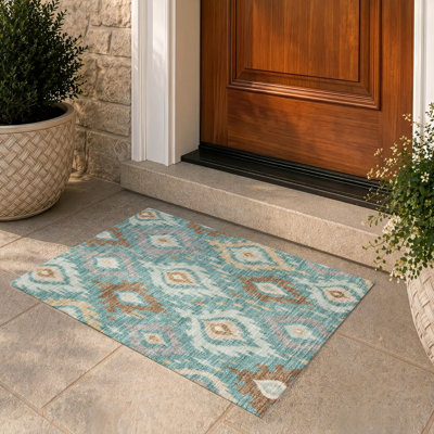 Tapis Chantille ACN3073 Ikat lavable à la machine pour intérieur/extérieur