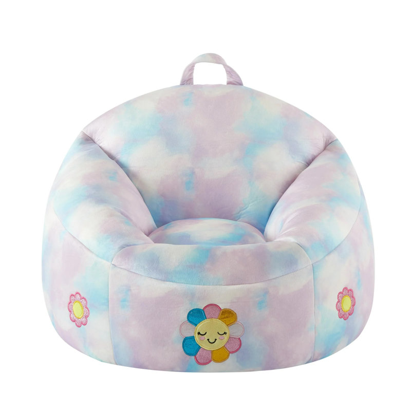 Fauteuil à billes Squishy, Polyester bleu sarcelle / rose