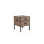 Table de coffre antique en bois récupéré et côté S / 3 - Teinte grise avec généreux abat-jour intérieur abondant