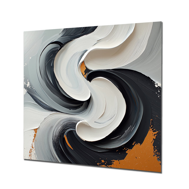 Abstrait abstrait de l'obscurité et de la lumière IV - Art mural transitionnel moderne en métal, H 36 po x l 36 po