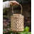 9.8'' H Seagrass, Glass, Metal Tabletop Lantern