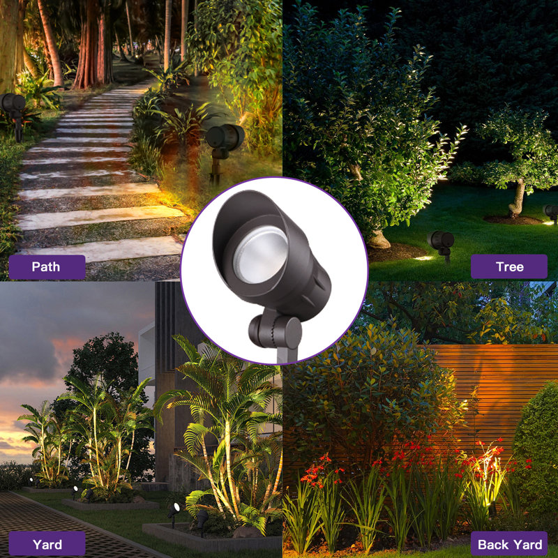 Bronze 4-Pack Low Voltage LED Landscape Spotlights
