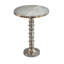 Silver Raw Finish Aluminium Side Table-1385398740