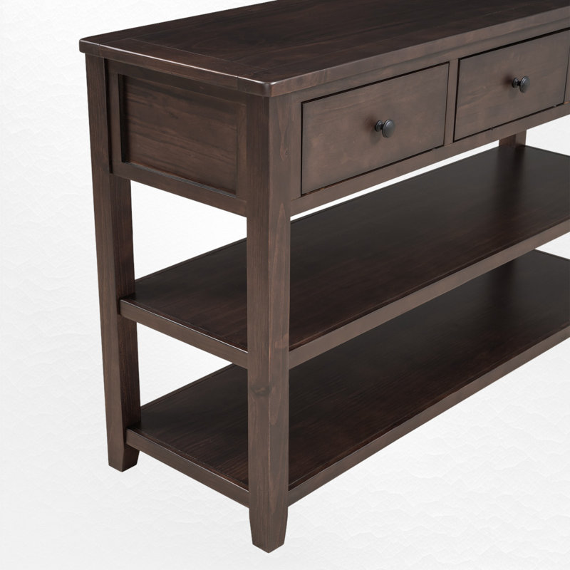 Console Cabras, H 30 po x l 50 po x P 16 po, Bois espresso, Bois espresso