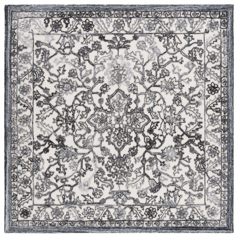 Trace Hand Tufted Performance Oriental Rug, Square 6'