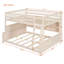 Lit double superposé au-dessus de grand lit double et tablette intégrée Adelaide l 62,8 po x P 83,7 po x H 59 po Adelaide