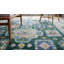 Tapis traditionnel vert en laine noué à la main vert / beige Eves-1798381140