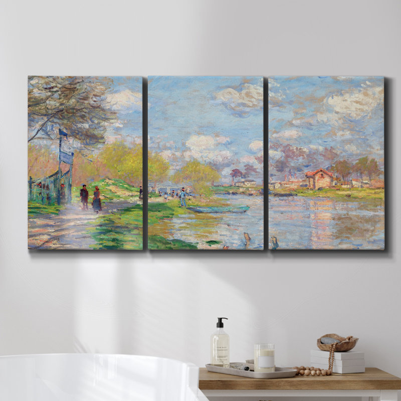 " Summer Sanctuary " 3 - Pieces, 48" H x 96" W x 2" D