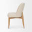 Chaise d'appoint de salle à manger en tissu avoine-889501262