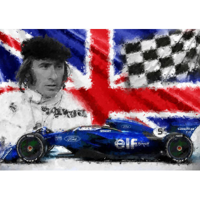 Jackie Stewart Flag Formula One Flag Collection - Art Prints
