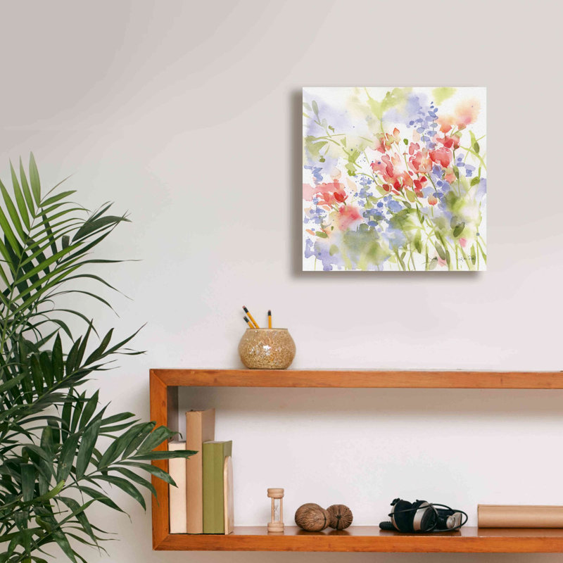 «Spring Meadow II» par Katrina Pete, estampe numérique sur toile, H 12 po x l 12 po x P 0,75 po