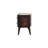 Soild Wood Light Walnut Wave Entertainment Unit