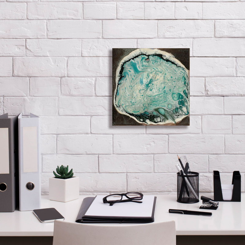  «Atlantis 1» par Alicia Ludwig, art mural sur toile, 12 po x 12 po