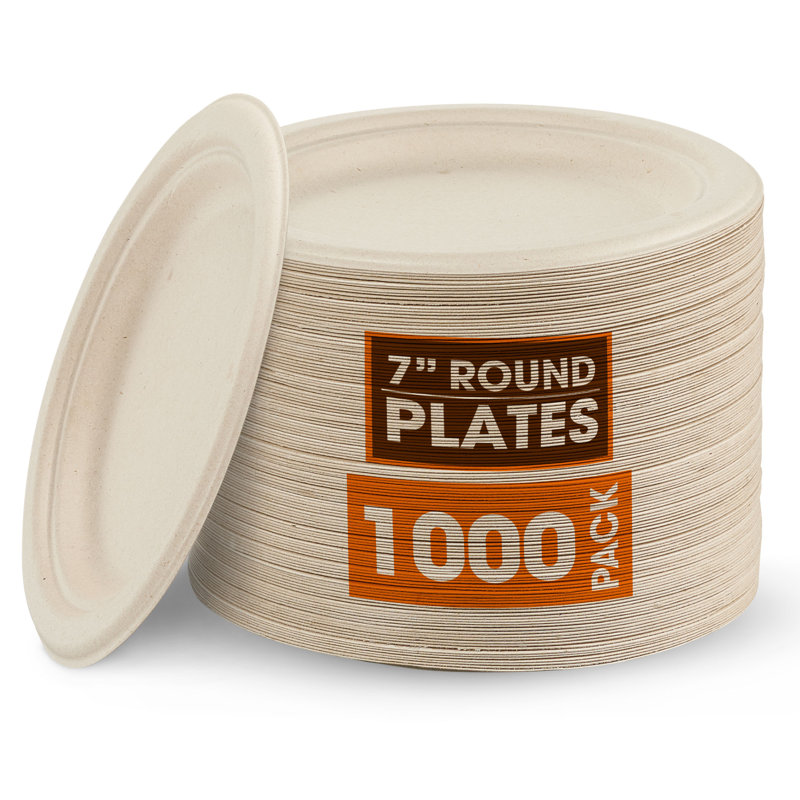 Bols en papier compostables, paquet, 7", Naturel