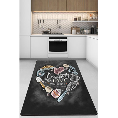 Stylish Area Rug (4 ft x 5.2 ft) | 100% Polyester, 0.4 in Pile Height, 700 g/m² | Antibacterial, Non-Slip Underside, Machine Washable at 86°F | Modern Black, White, Camel, Blue & Red Design for Home Décor