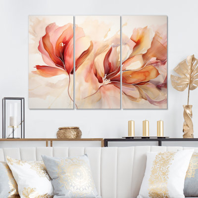 Vannes - Abstract Botanicals Metal Wall Decor Set