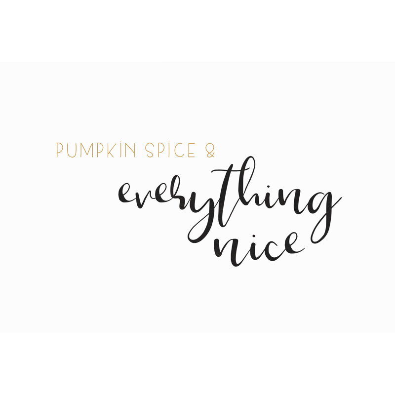 Pumpkin Spice - Wrapped Canvas Print, 61cm H x 91cm W x 3.8cm D