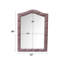 Miroir de coiffeuse de 76 cm (30 pouces) recouvert de velours rose et orné de strass, style vintage glamour.