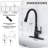 Willow Pull Down Sprayer Kitchen Faucet with Digital Display and Deck Plate