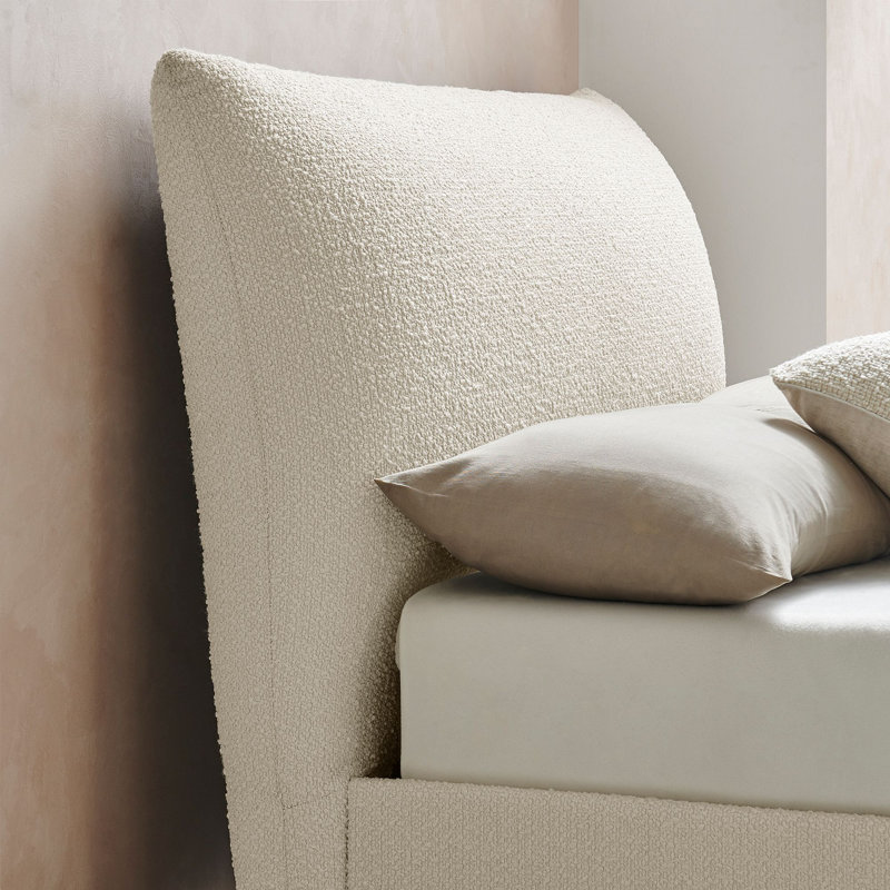 Kerns Upholstered Bed, Kingsize (5'), Ivory
