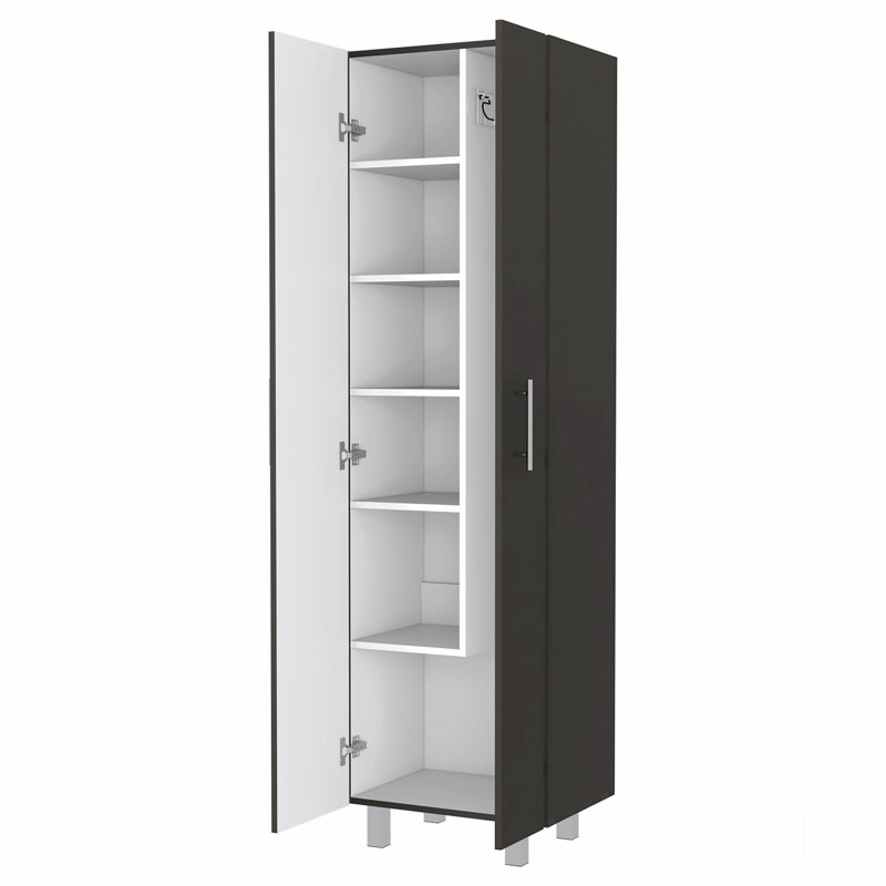 2-Door Rectangle Closet Pantry, Black