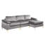 Canapé modulaire en L avec accoudoirs en velours Mittal-110990052-110990048