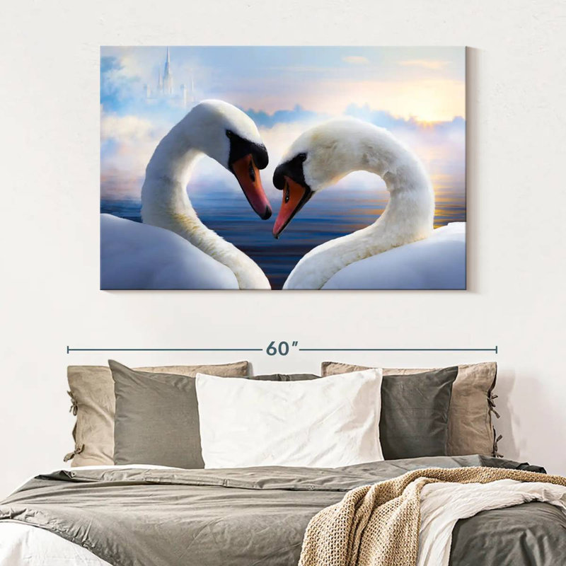 Brampt Swan Romance, 34" H x 51" W