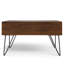 Table basse carrée à plateau relevable en bois massif de 32 po Hunter-1113685558