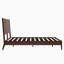 Structure de lit plateforme en bois de bambou massif de style Mid-Century avec lattes de bois et support en métal, lit sommier, assemblage facile-130170203-130170202