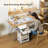 Marshanna 12 x 12 Paper Storage Cart Crafting Table 10 Tier File Rolling Storage Cart with Drawer