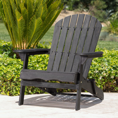 Chaise Adirondack d'extérieur en bois avec accoudoirs