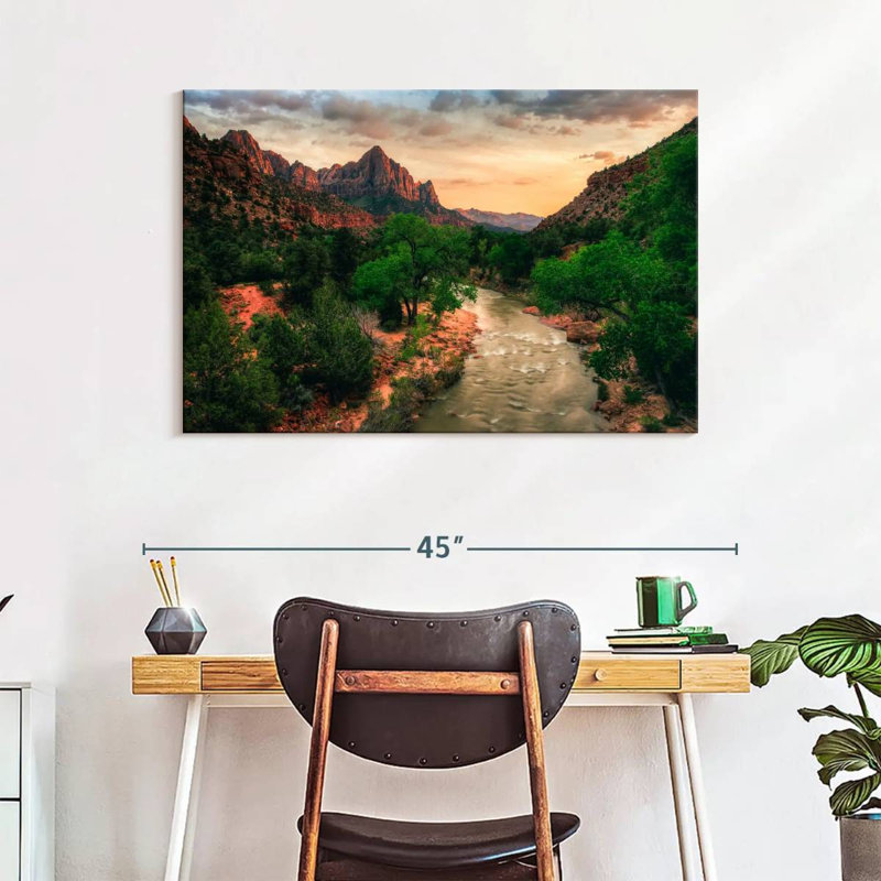 Alvord Sunset At Virgin River, 26" H x 39" W
