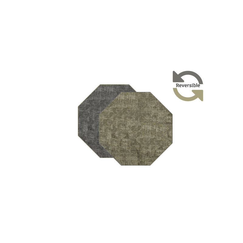Napperon 15 "Tymell, Vert / gris