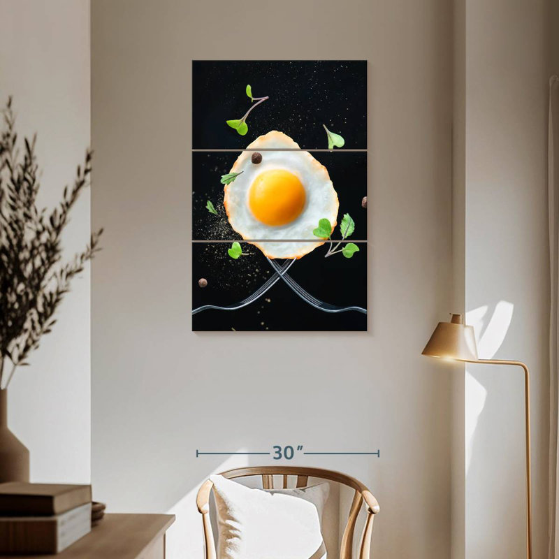 Yarlin Fried Egg For Breakfast, 57" H x 36" W