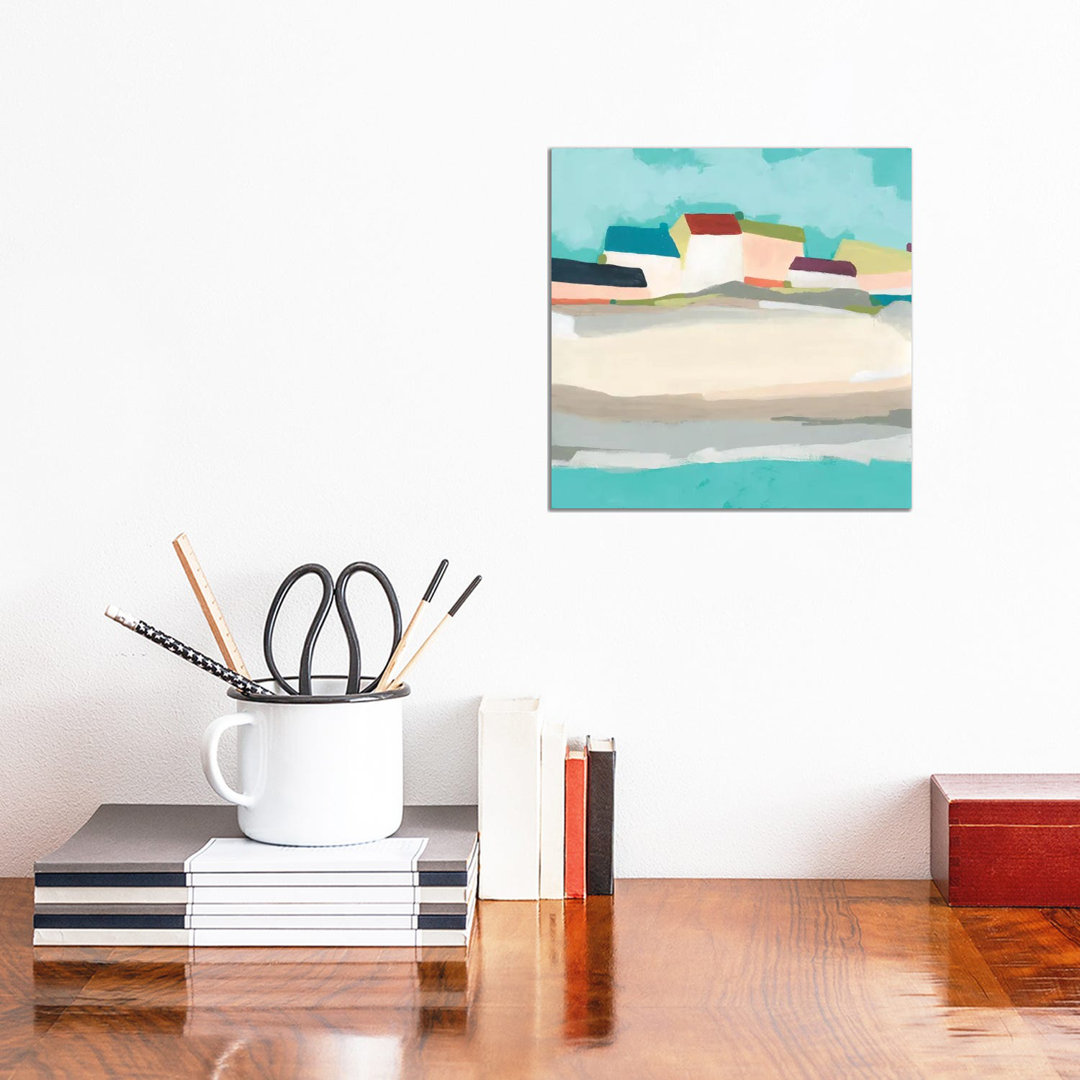 Coastal Village II by June Erica Vess - Wrapped Canvas Gallery-Wrapped Canvas Giclée