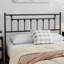 Tête de lit double en métal, hauteur réglable, tête de lit double uniquement pour la chambre à coucher, style maison de campagne rustique, cadre de fixation, assemblage facile, noir-1432054359-1432054357
