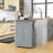 HOMCOM Rolling Kitchen Island Cart, Portable Serving Trolley Table With Drawer, Adjustable Shelf And 2 Towel Racks, Grey
