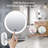 Teejay Modern Round LED Lighted Magnifying Bathroom Wall Mounted Makeup Mirror, Chrome-213531775