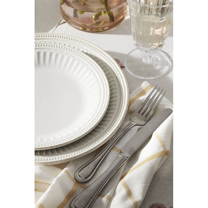Lenox French Perle Groove 12-Piece Plate & Bowl Set, Blue
