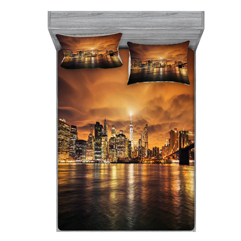 Microfiber Sheet Set, Queen Sheet Set with Fitted Sheet