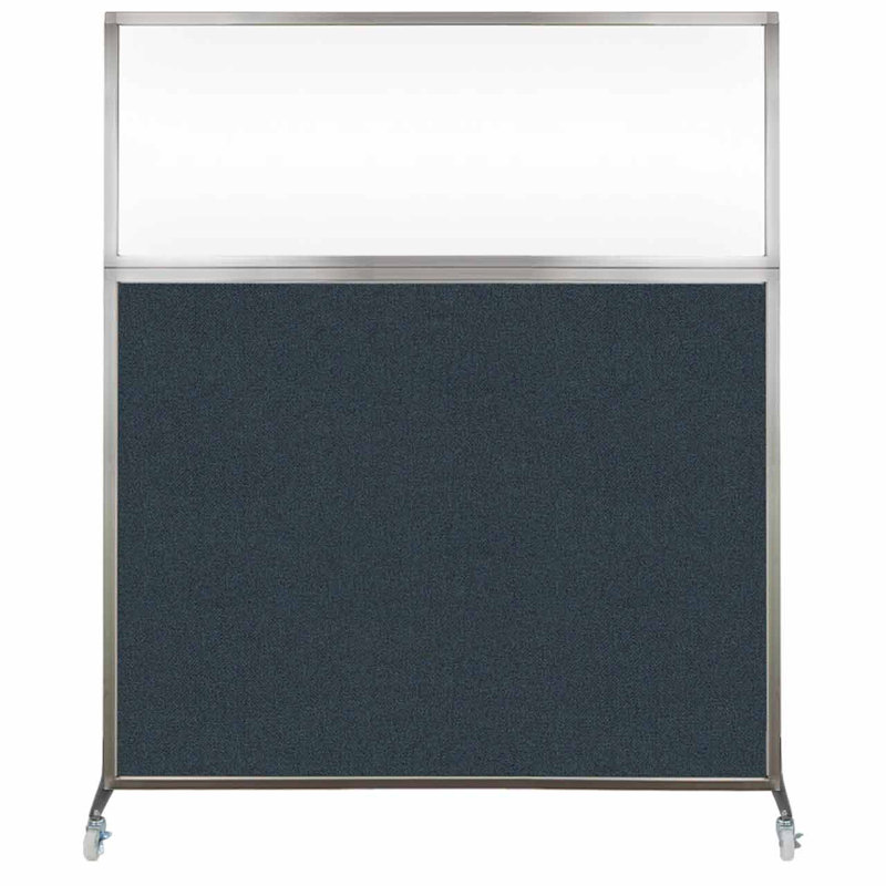 Cloison de bureau Hush - fenêtre transparente, Épinette du Colorado, 60"