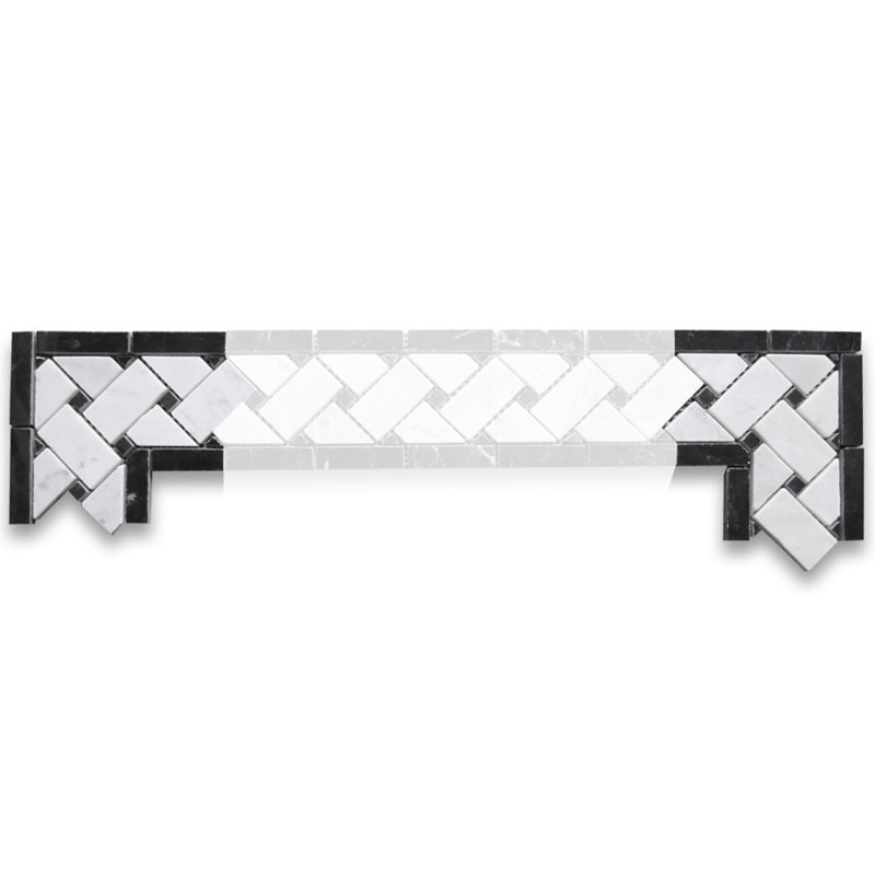 Carreau de mosaïque pour mur et plancher en marbre 5 po x 6 po