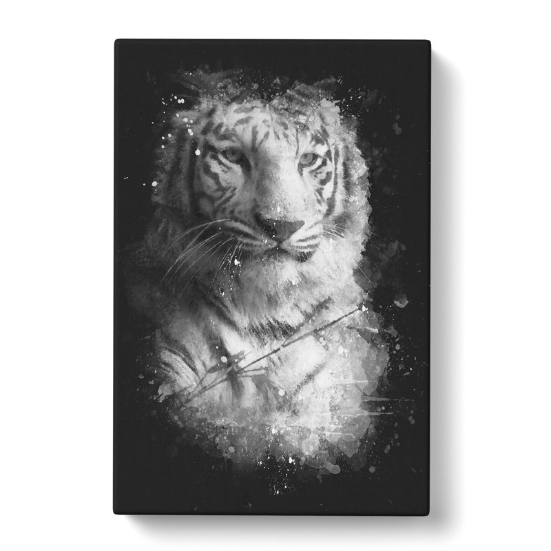 Tiger Vol.3 Paint Splash - Wrapped Canvas, 91cm H x 60cm W x 3cm D