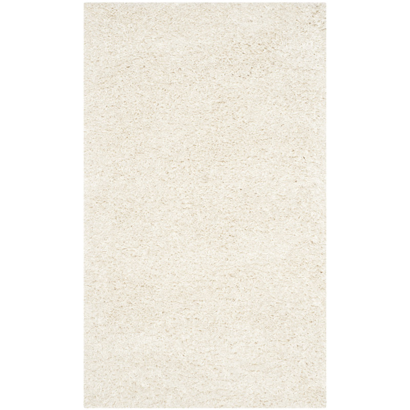 Tapis ivoire à poils longs Martelange, Rectangulaire 3 pi x 5 pi