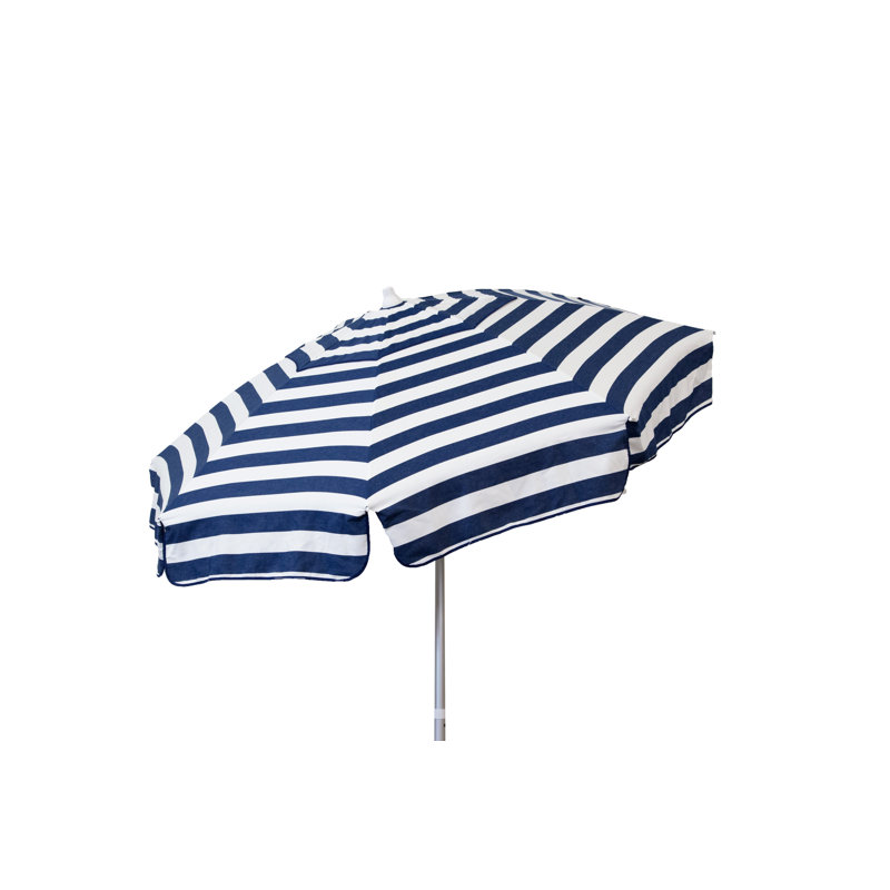 Parasol de plage 6', Bleu marine / blanc